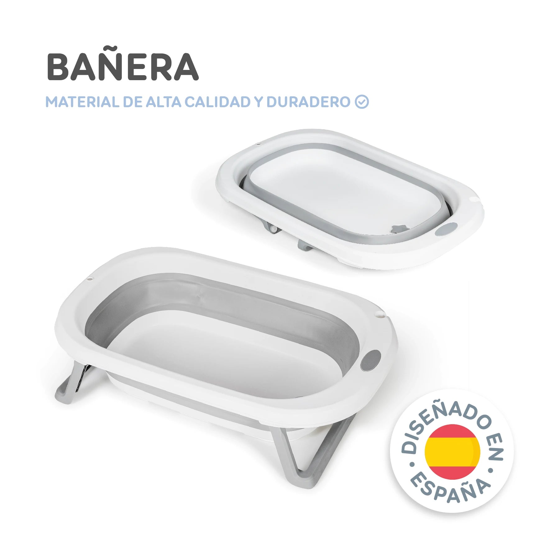 BAÑERA PORTÁTIL CON COJÍN