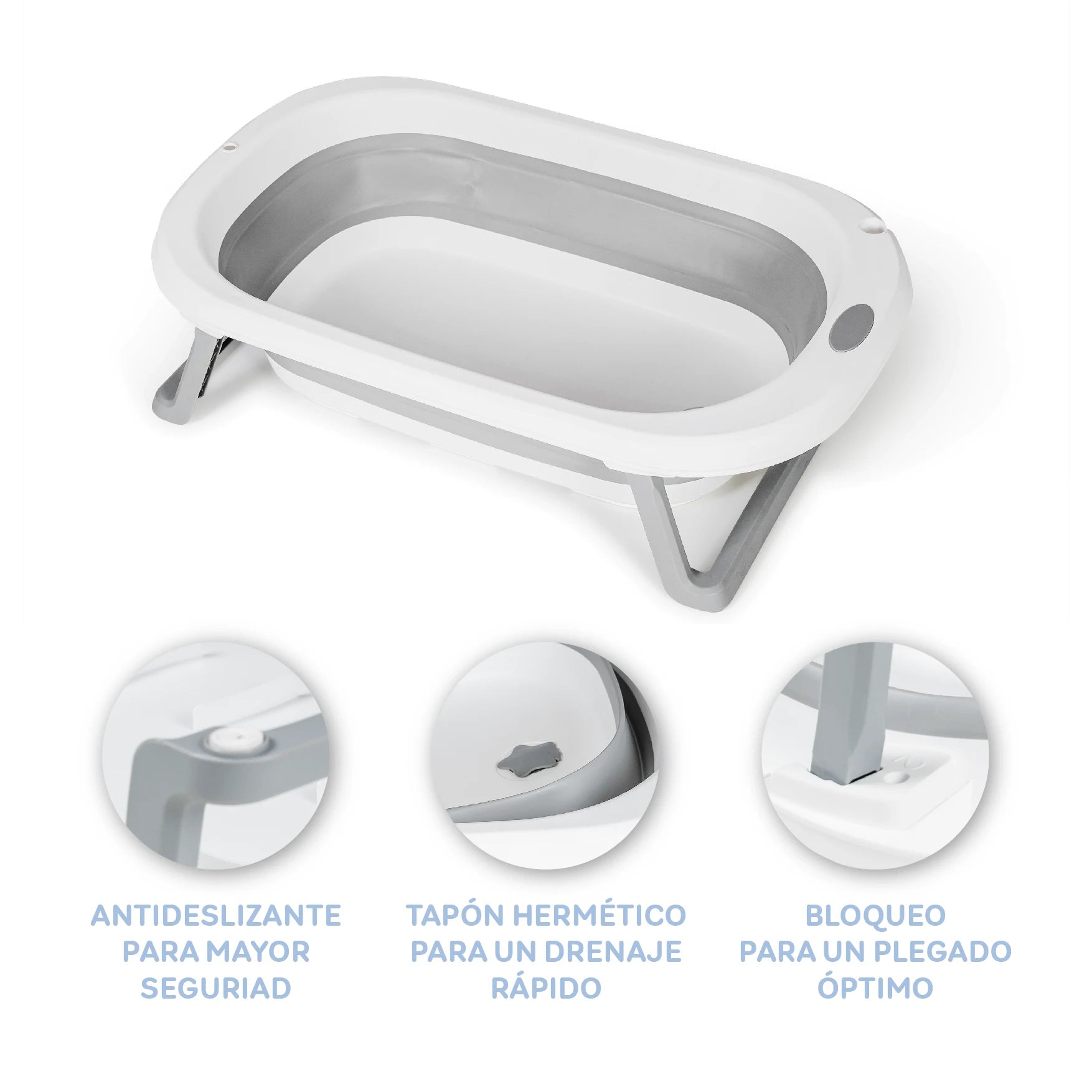 BAÑERA PORTÁTIL CON COJÍN